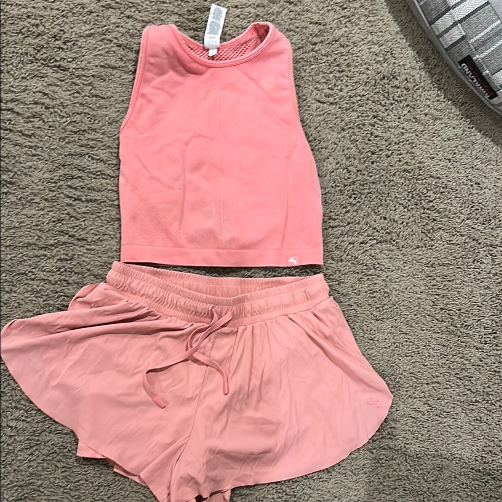 Pink joy lab Athletic Tank and Shorts Set